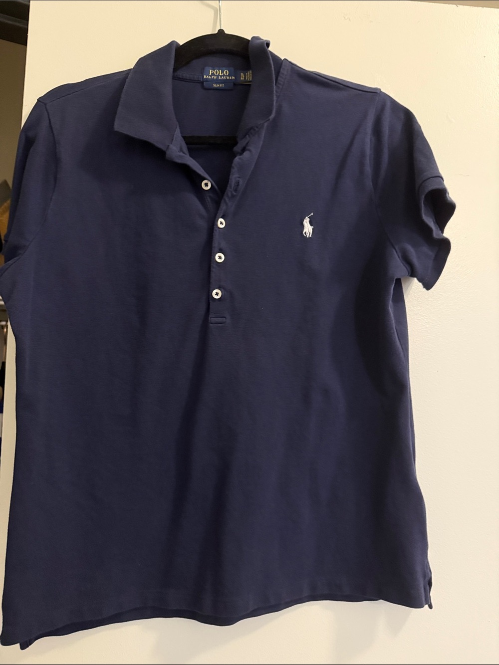 Polo by Ralph Lauren Navy Short Sleeve Shirt with Gold Logo